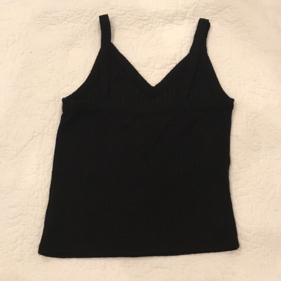 Black Ribbed Tank Top - Picture 2 of 3